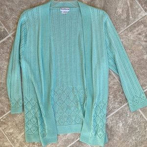Small teal cardigan